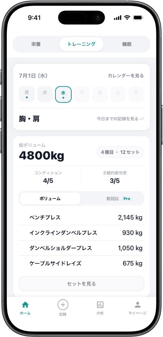 記録が、ひとつにつながるの画面イメージ